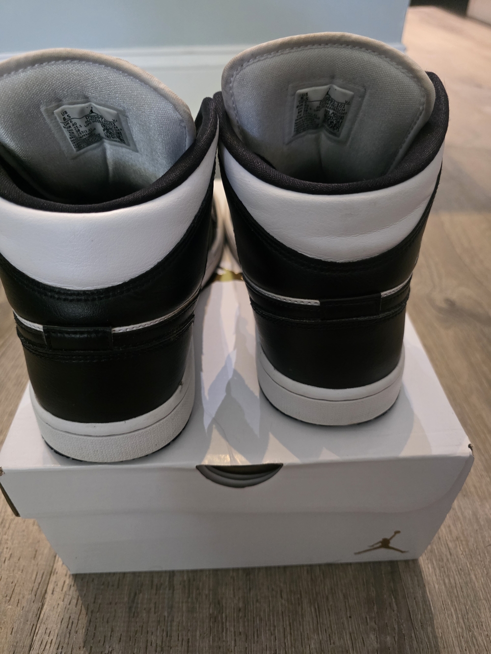 Nike Jordan Black & White High-Top Sneakers - Picture 3 of 14